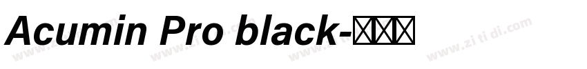 Acumin Pro black字体转换